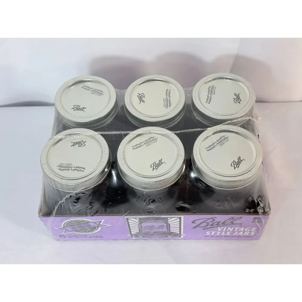 VTG Style Ball Perfect Mason Collector Edition Purple Jar SEALED Set of 6 PINT